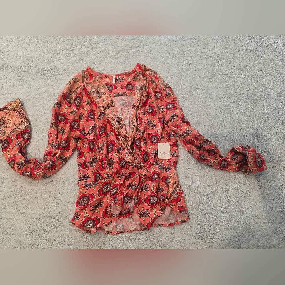 Free People Floral Long Sleeve